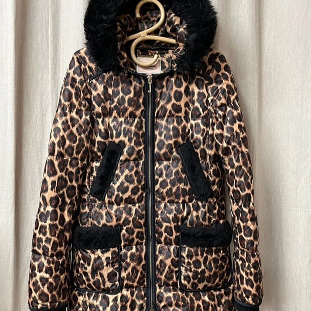 Y2k 갸루 쥬시 꾸뛰르 레오파드 패딩 