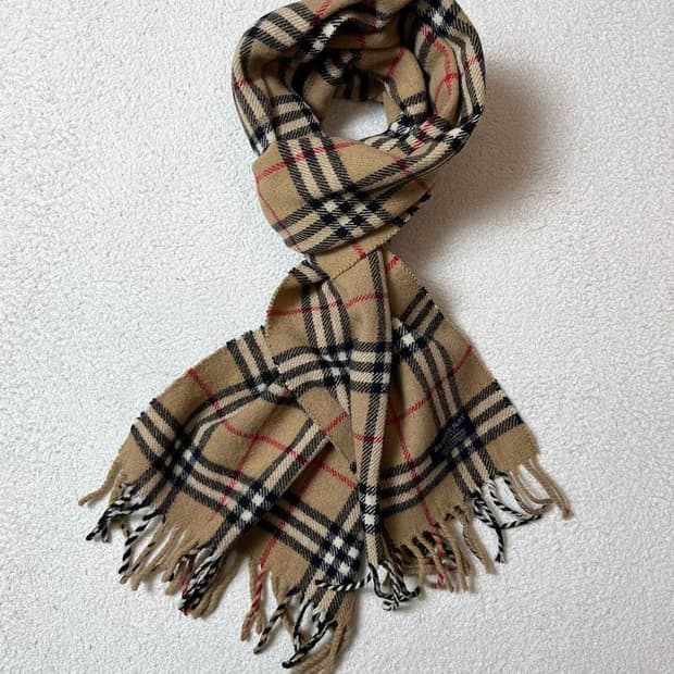 버버리 90's 100% 램스울 노바 체크 목도리 A1819