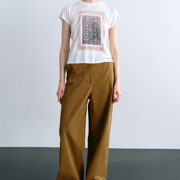 문달 persian half sleeve knit white