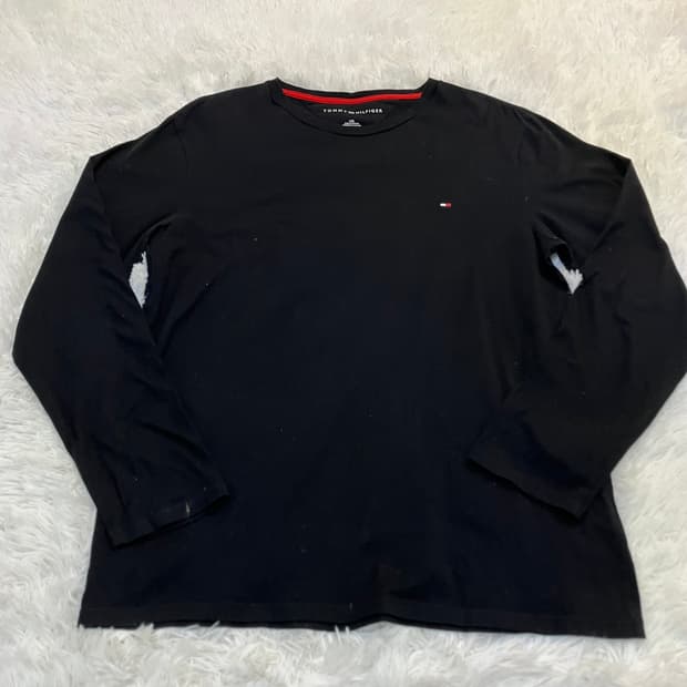 빈티지 타미힐피거 블랙 티셔츠 810 y2k 스트릿 갸루 펑키 일본빈티지