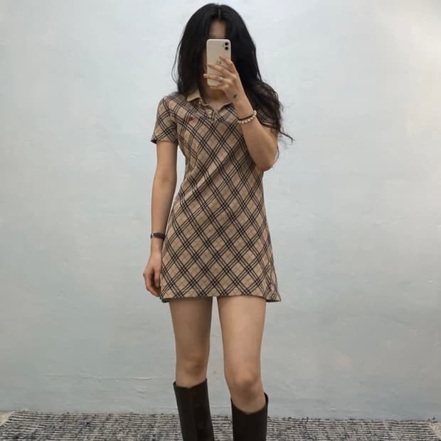[8519]Burberry beige mini onepiece