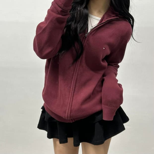 타미힐피거 프리미엄 코튼 니트집업(M)