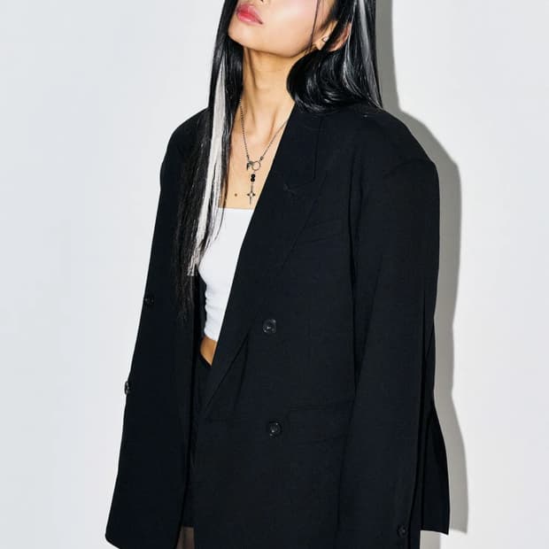 스키즘 인듀싱 매니 오버 자켓 블랙 M (블레이저 자켓)