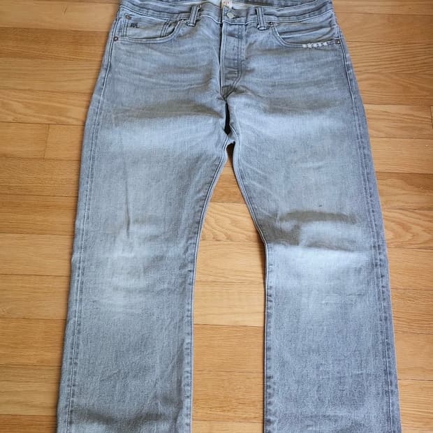 RRL Grey Selvage Straight Leg Jeans 34