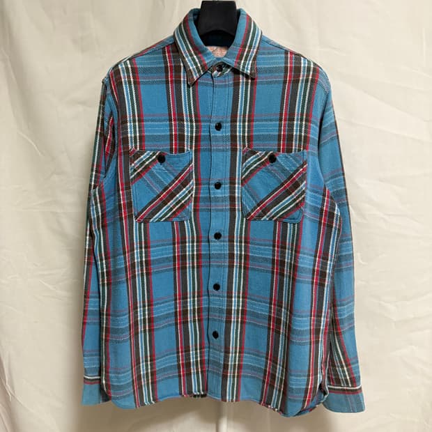 슈가케인 플란넬 워크셔츠 / 블루, M