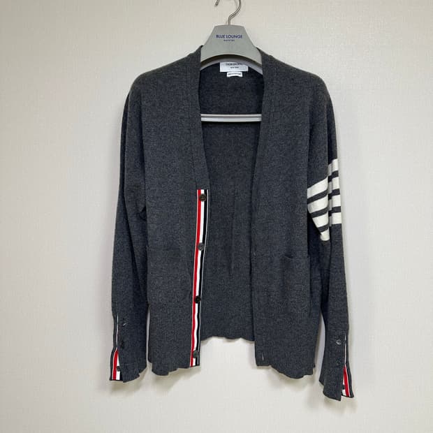 [3size] 톰브라운 캐시미어 가디건 그레이