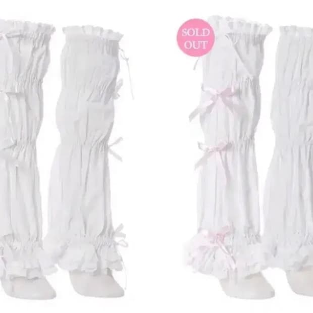 슈슈체리 화이트 리본 로리타 워머