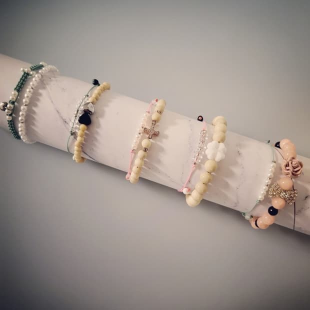 원석팔찌+매듭팔찌 세트