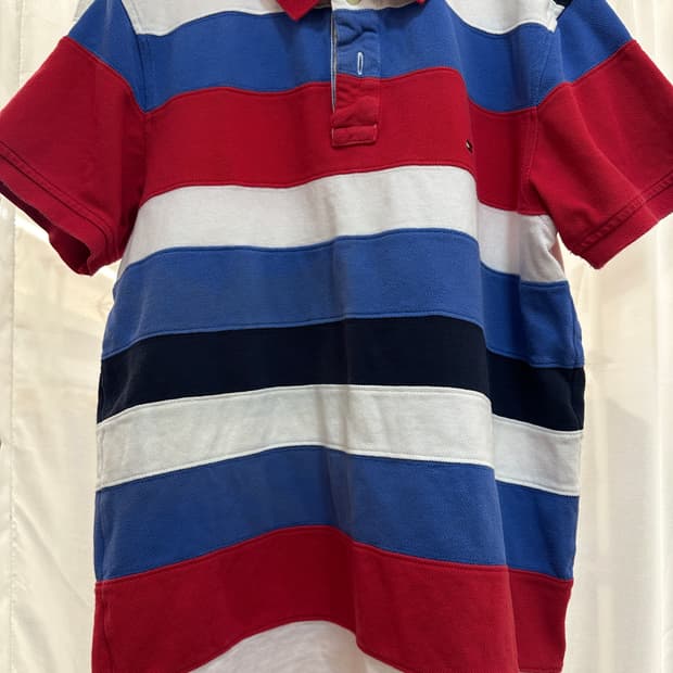 타미힐피거 카라 반팔티