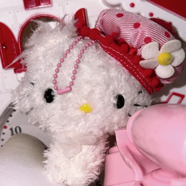 챠미키티 딸기잼 마스코트 고전키티 인형