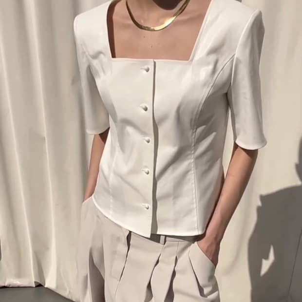 드래곤블루스 펄 스퀘어넥 자켓