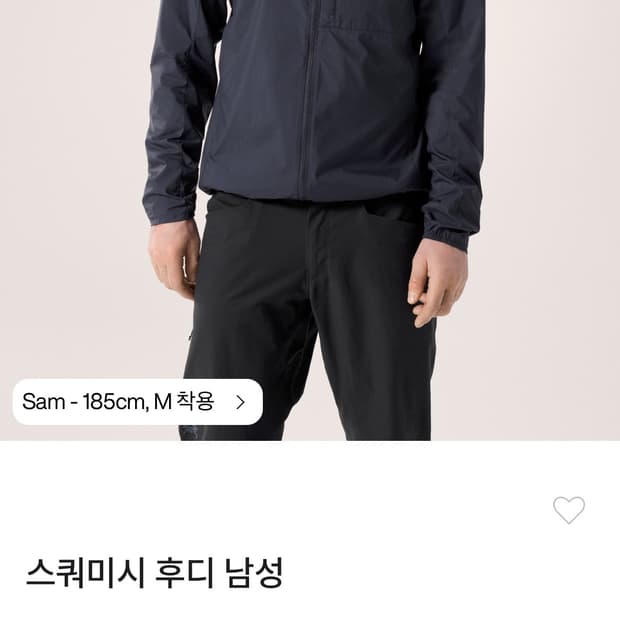 아크테릭스 스쿼미시 후디 블랙 사파이어