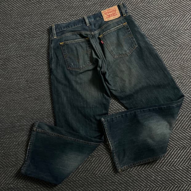 리바이스 527 세미 부츠컷 워싱 데님 팬츠y 4113