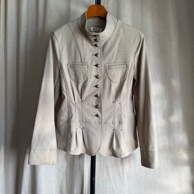 빈티지 버튼 나폴레옹 자켓