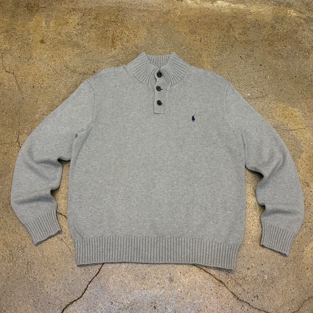 10s 미국 빈티지 폴로랄프로렌 버튼 터틀넥 니트