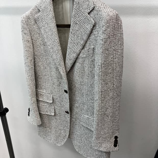 95) 수트서플라이 체크 린넨자켓 