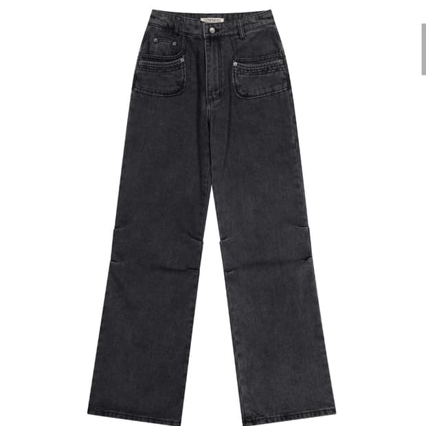 (새상품)코이세이오 플라워 스냅 데님 팬츠