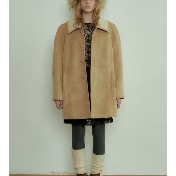 오버듀플레어 빈티지 하프 무스탕