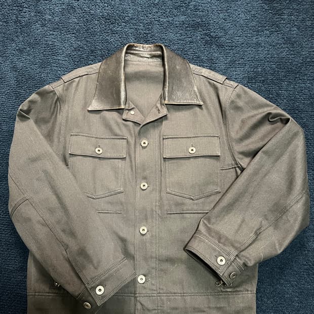 Coor 레더 패치워크 필드 자켓