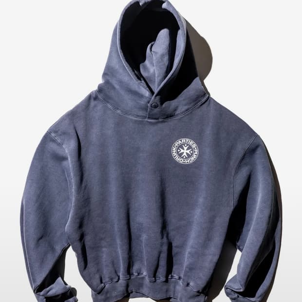 펀치드렁크 파티즈 garment dyed hoodie