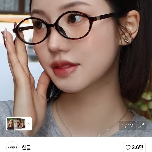 한글 긱시크 호피 안경