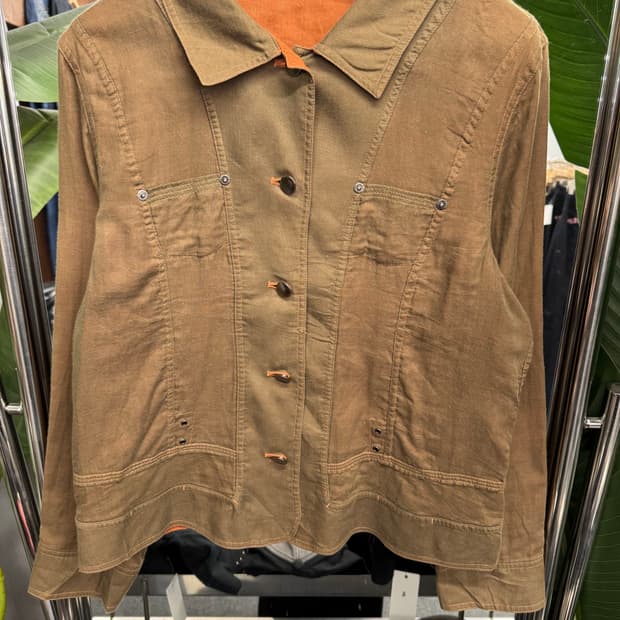 japanese vintage 여성 린넨블레이저 자켓