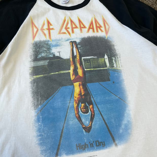 00s def leppard 빈티지 데프 레퍼드 밴드티 레글런