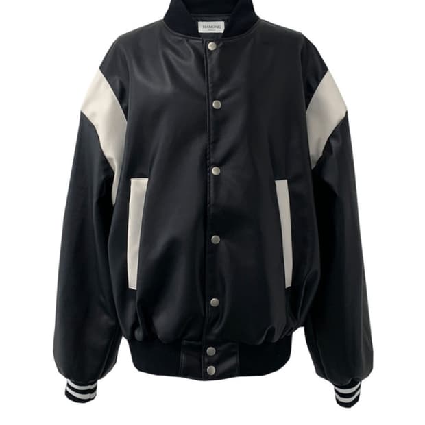 항공점퍼 바시티 레더자켓