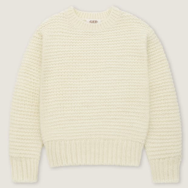 구해요) 게드ged 라운드 넥 풀오버 - 아이보리