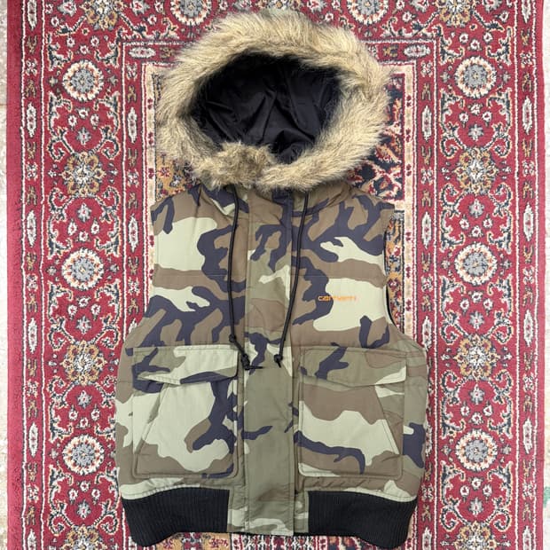 칼하트 카모 덕다운 후드 베스트 [ 44 ]