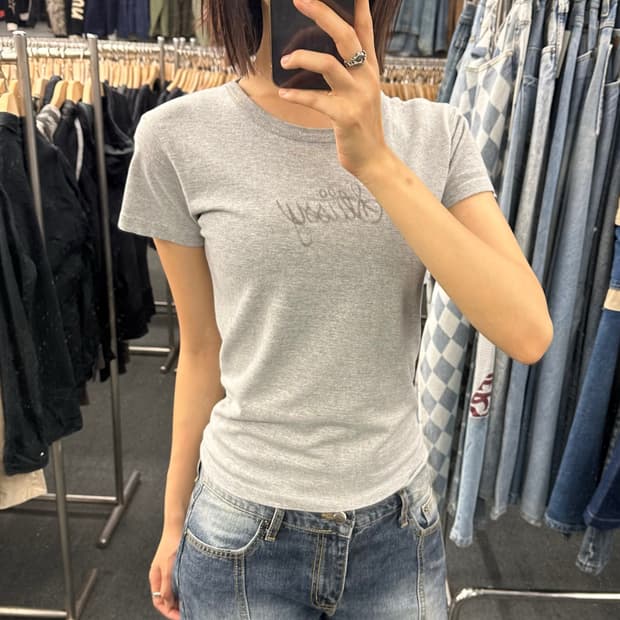 M)90s 스투시 그레이 반팔