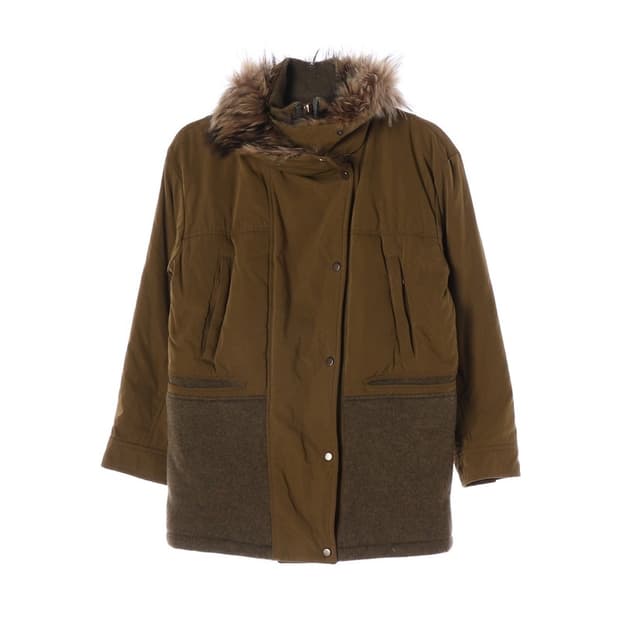 시슬리 라쿤퍼 덕다운 패딩 야상