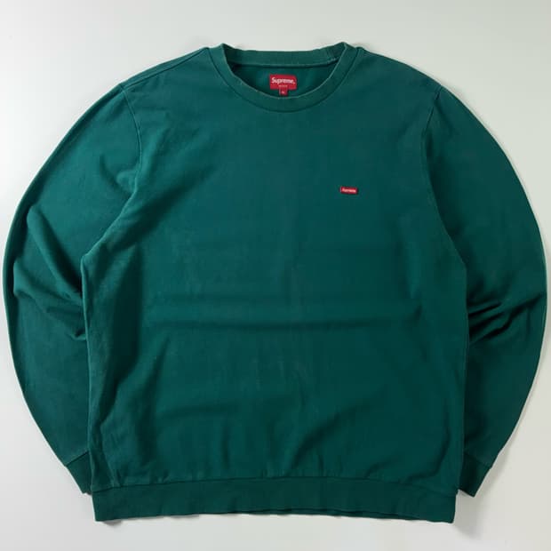 Supreme  슈프림 코튼 스몰박스 그린 맨투맨 