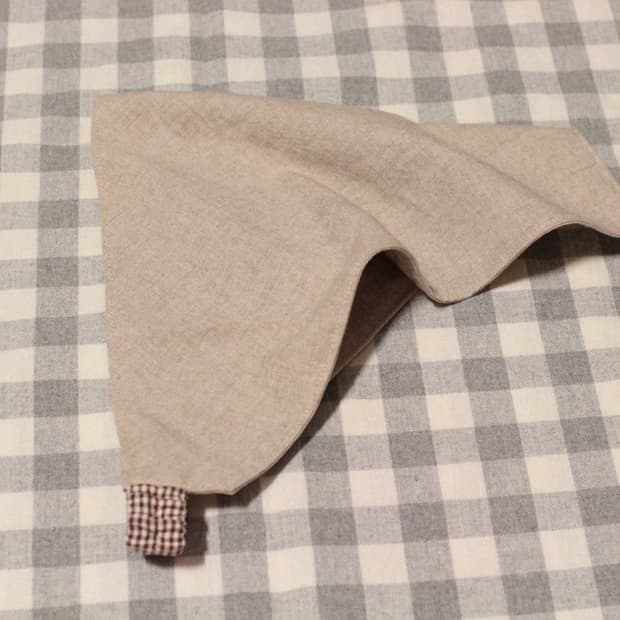 핸드메이드 린넨코튼 밴딩 삼각 두건