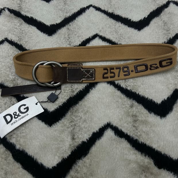 돌체가바나 캔버스 링 레더 벨크