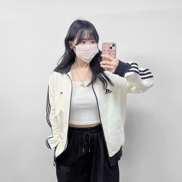 아디다스 독일 트랙탑 져지 화이트