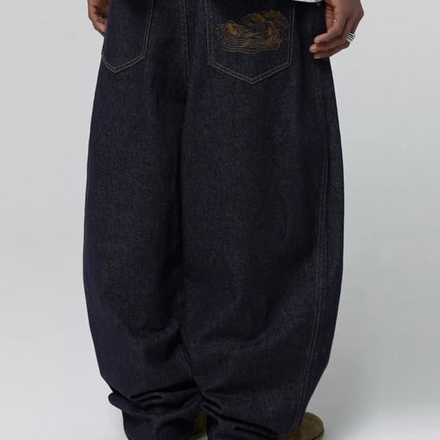 스웨이드 생지데님 팬츠