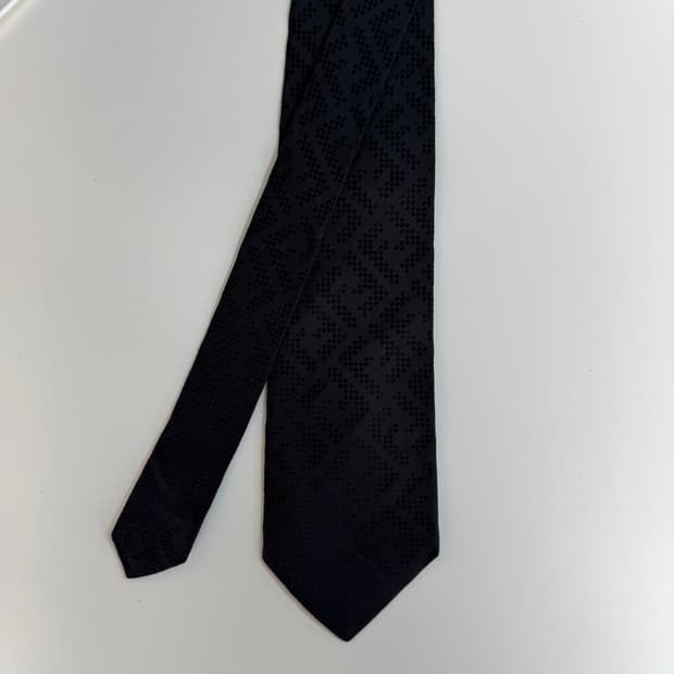 펜디 (FENDI) 블랙 FF모노그램 정품 명품 넥타이