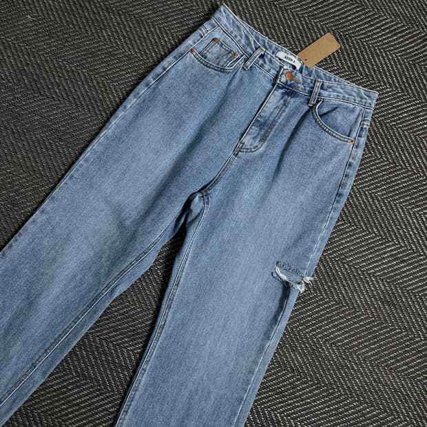 빈티지 우먼스 디스트로이드 슬림 데님 팬츠y 4507