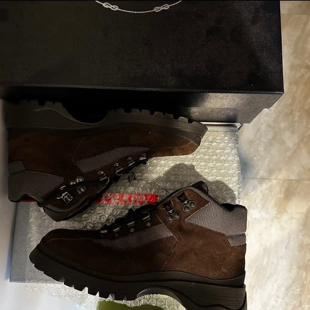 Prada Sports Suede Hiking Boots