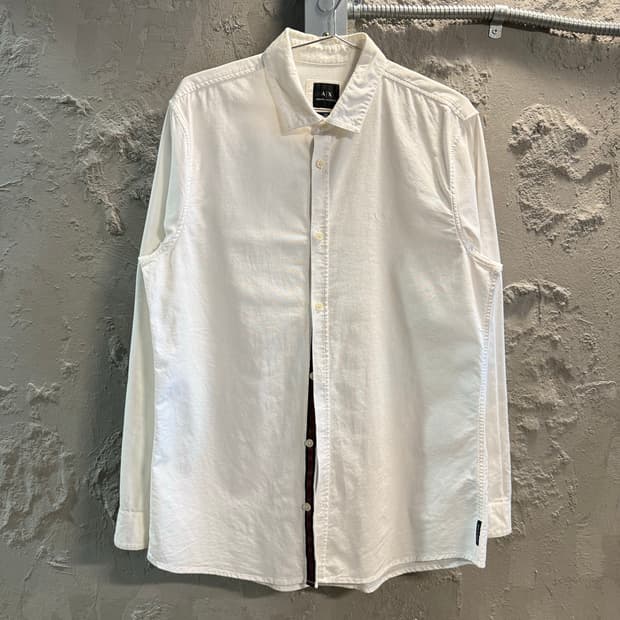 M 알마니익스체인지 ARMANI 슬림핏 코튼 셔츠 화이트