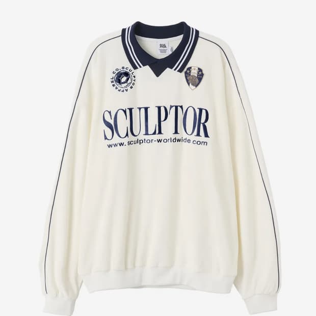 스컬프터 벨루아 맨투맨 화이트