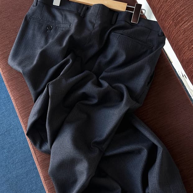 1 pleats multi patterned wool trousers