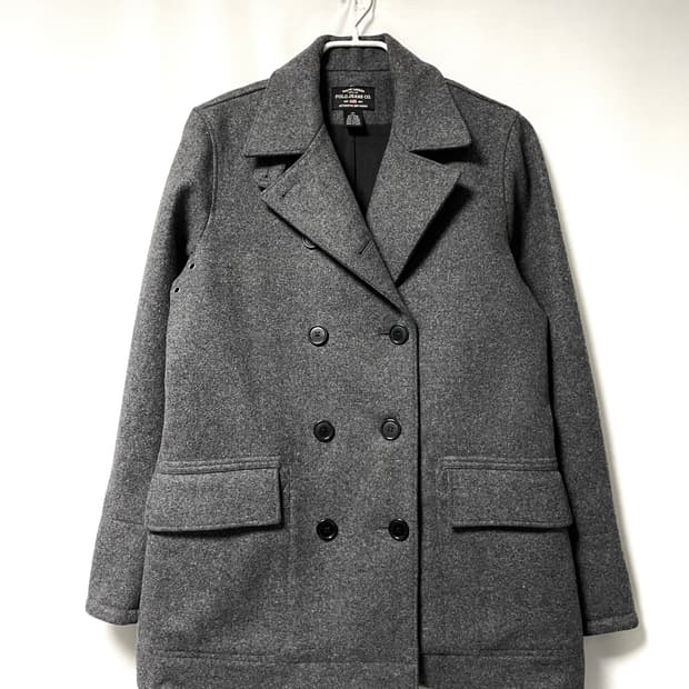 폴로진스 여성 울혼방 더블 피코트 M _ 차콜