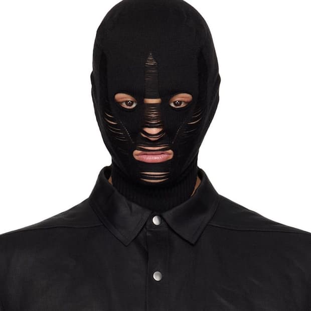 ( 마지막할인) 릭오웬스 25ss 런웨이 스컬 바라클라바 블랙