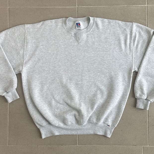 90s 빈티지 러셀 스웻셔츠 그레이 XL USA