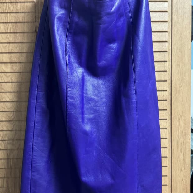 EREZ 빈티지 소가죽 레더 스커트