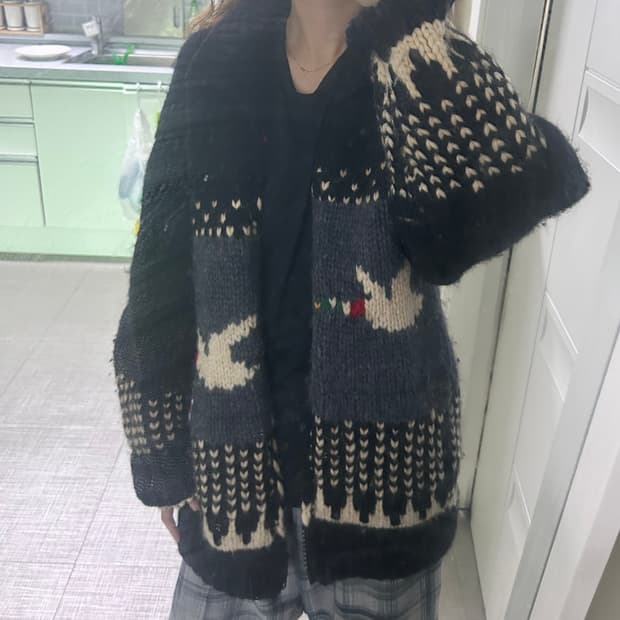 빈티지 코위찬니트가디건 코위찬cd