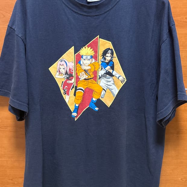 빈티지 나루토 반팔 티셔츠 2000s