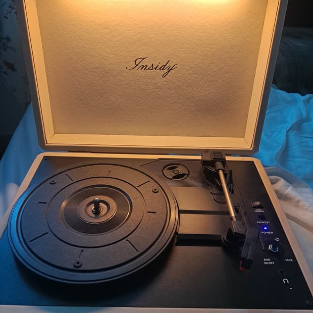 Insidy 휴대용 턴테이블 블루투스 스피커